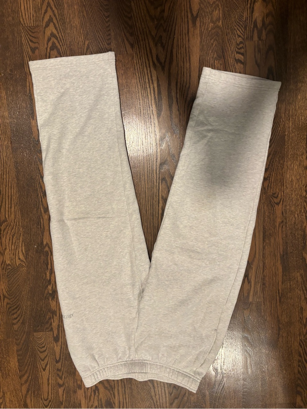 Aritzia Straight-Leg Pants in Light Heather Gray